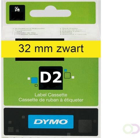 Dymo D2 tape 32 mm geel