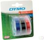Dymo D3 tape 9 mm geassorteerde kleuren blister van 3 stuks - Thumbnail 1