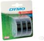 Dymo Labeltape 3D 9mmx3m wit op zwart blisterÃƒ 3 stuks - Thumbnail 2