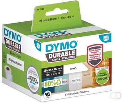 Dymo duurzame etiketten LabelWriter ft 25 x 89 mm 2 x 350 etiketten