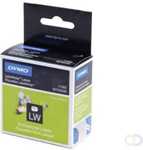 Dymo etiketten LabelWriter ft 13 x 25 mm verwijderbaar wit 1000 etiketten