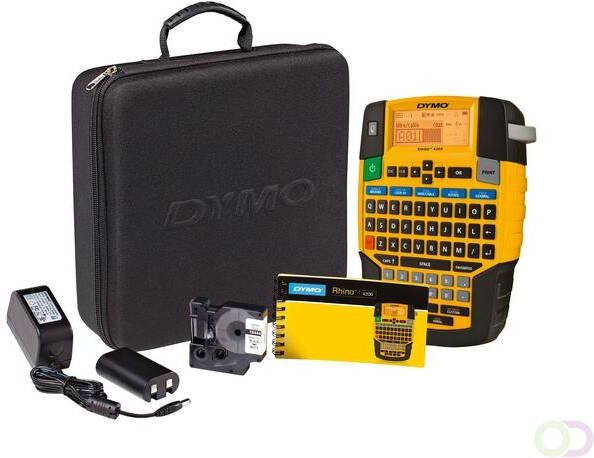 Dymo Labelprinter Rhino 4200 industrieel qwerty 19mm geel in koffer