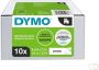 Dymo Labeltape D1 41913 9mmx7m polyester zwart op wit doos Ã  10 stuks - Thumbnail 1