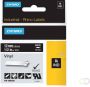 Dymo Labeltape Rhino industrieel vinyl 12mm wit op zwart - Thumbnail 1