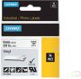 Dymo Labeltape Rhino industrieel vinyl 9mm zwart op wit - Thumbnail 2