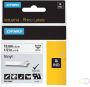 Dymo Labeltape Rhino industrieel vinyl 12mm zwart op wit - Thumbnail 1