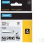 Dymo Labeltape Rhino industrieel vinyl 19mm zwart op wit - Thumbnail 1