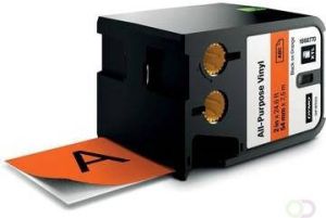 Dymo XTL tape 54 mm zwart op oranje vinyl