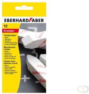 Eberhard Faber Bordkrijt vierkant 12 stuks in karton etui wit