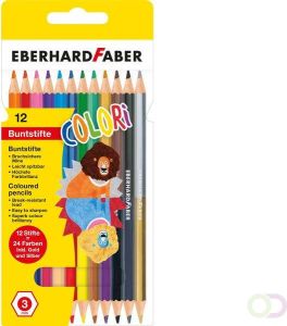 Eberhard Faber kleurpotlood 2 zijdig gekleurd etui 12 stuks 24 kleuren