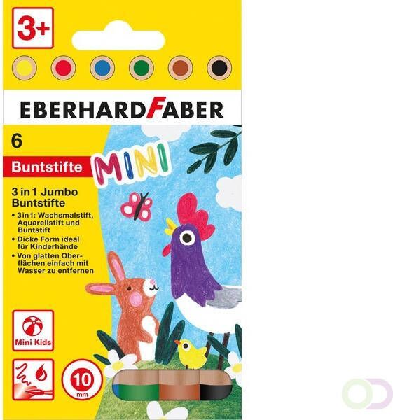 Eberhard Faber Kleurpotlood 3in1 6st. extra dikke kern van 10mm