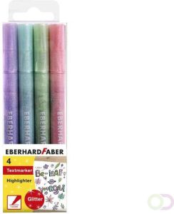 Eberhard Faber Markeerstiften Pastel kleuren met glitters 4stuks
