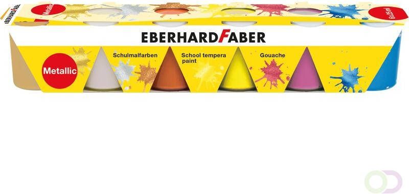 Eberhard Faber Schoolverf tempera 6x25ml Metallic kleuren