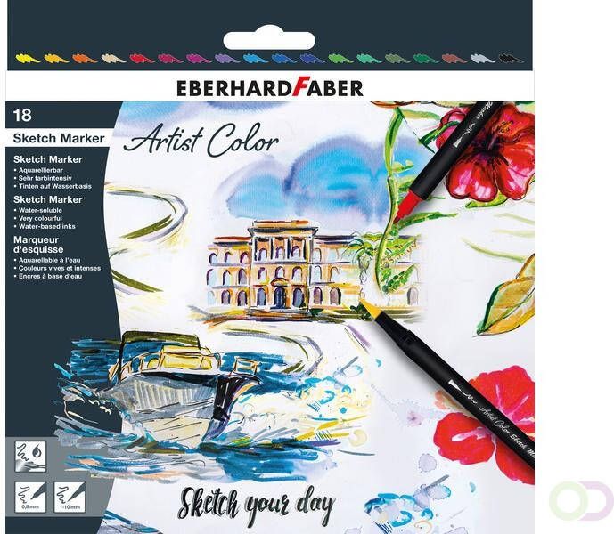 Eberhard Faber Sketch marker 18 stuks assorti kleuren