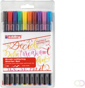 Edding 1340 brushlettering starterkit van 10 assorti