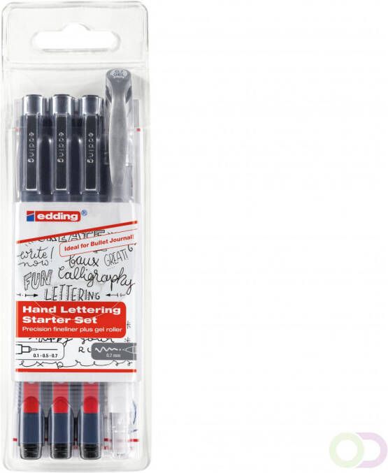 Edding 1800-2185 handlettering starterkit van 4