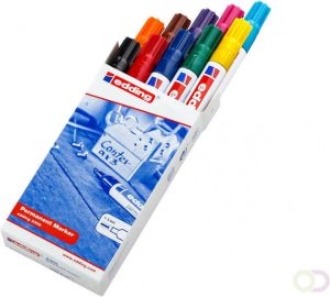 Edding permanent marker e-3300 doos van 10 stuks in geassorteerde kleuren