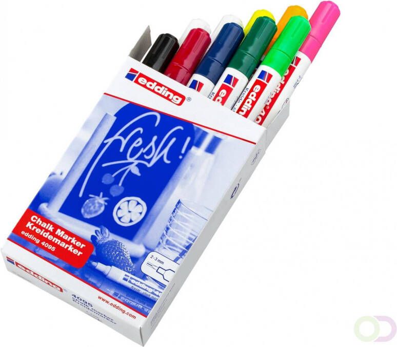 Edding krijtmarker e-4095 geassorteerde kleuren doos van 10 stuks - Foto 2
