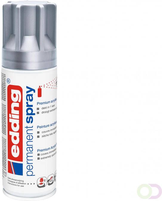 Edding Â 5200 permanent spray premium acrylverf zilver mat
