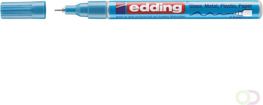 Edding Viltstift 780 lakmarker rond metallic lichtblauw 0 8mm