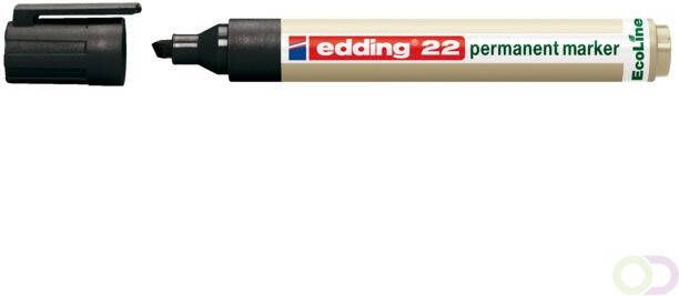 edding Ecoline Viltstift edding 22 Eco schuin zwart 1-5mm
