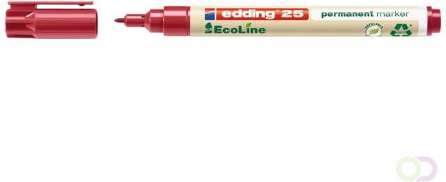 Edding Ecoline Viltstift Edding 25 Ecoline rond 1mm rood