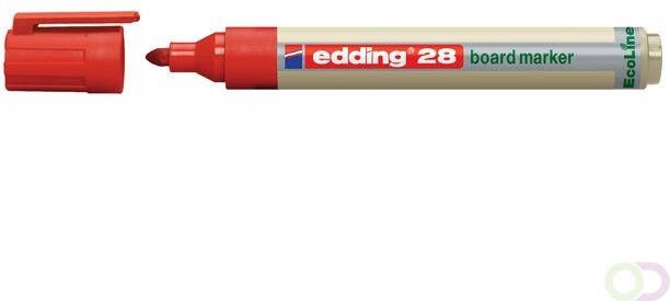 edding Ecoline Viltstift edding 28 whiteboard Eco rond rood 1.5-3mm