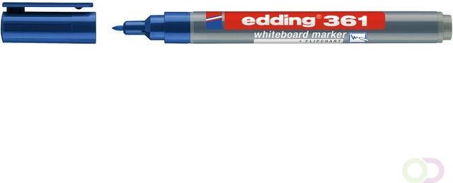 Edding Viltstift 361 whiteboard rond 1mm blauw