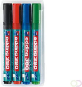 Edding Merkstift Flipchart e-380 blister met 4 stuks in geassorteerde kleuren