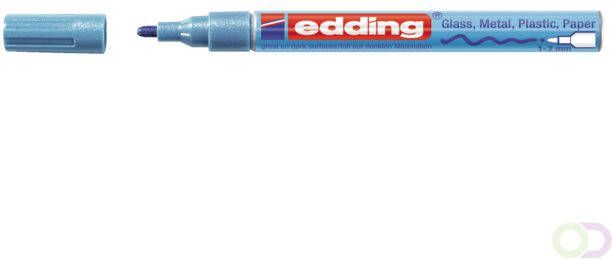 Edding Viltstift 751 lakmarker rond metallic blauw 1-2mm