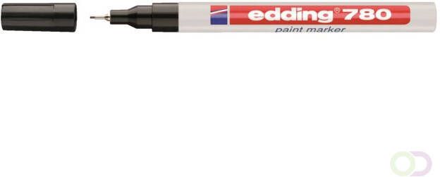Edding Viltstift 780 lakmarker rond zwart 0.8mm
