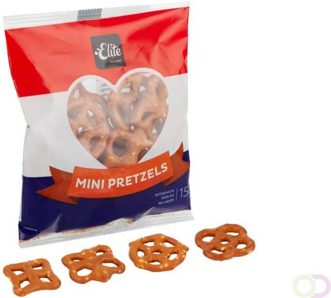 Elite Borrelsnacks Mini Pretzels NL 70 stuks