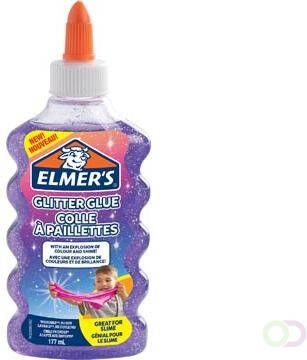 Elmer's glitterlijm flacon van 177 ml paars