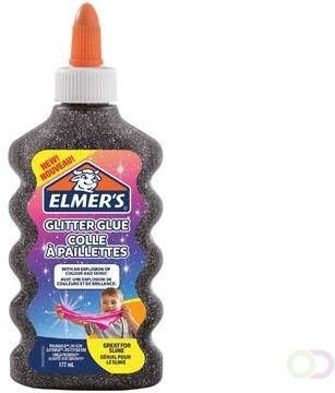 Elmer's glitterlijm flacon van 177 ml zwart