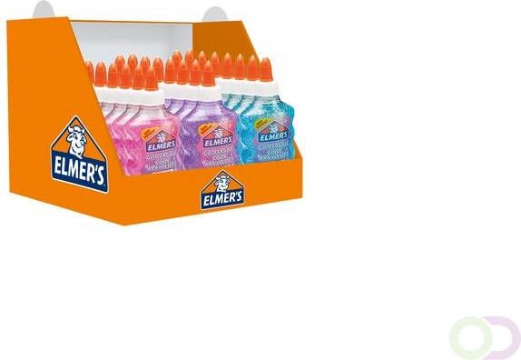 Elmer's Kinderlijm glitter roze paars blauw assorti