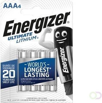 Energizer batterijen Lithium AAA blister van 4 stuks
