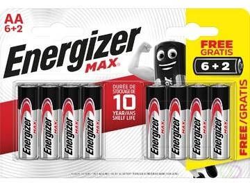 Energizer batterijen Max AA blister van 6 stuks + 2 stuks gratis