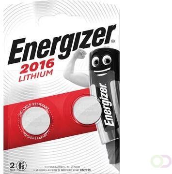 Energizer knoopcel CR2016 blister van 2 stuks