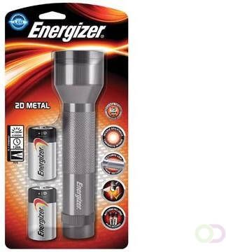 Energizer zaklamp Metal LED 2D inclusief 2 D batterijen op blister