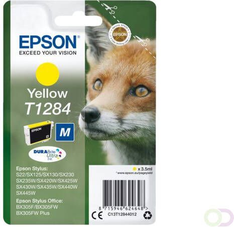 Epson Fox Singlepack Yellow T1284 DURABrite Ultra Ink (C13T12844012)