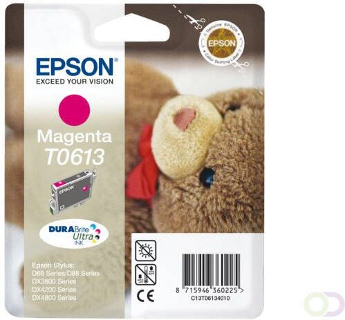 Epson inktcartridge T0613 250 pagina&apos s OEM C13T06134010 magenta