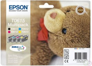 Epson Inkcartridge T0615 zwart + 3 kleuren