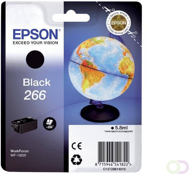 Epson inktcartridge 266 260 pagina&apos s OEM C13T26614010 zwart
