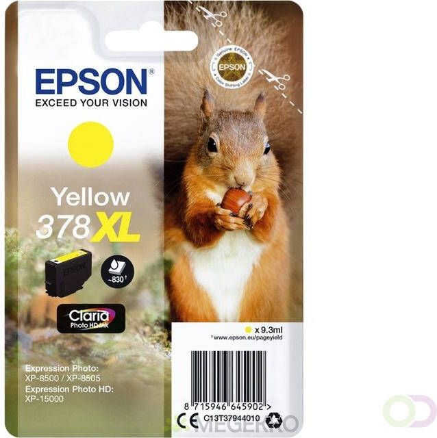 Epson Inktcartridge 378XL T3794 geel