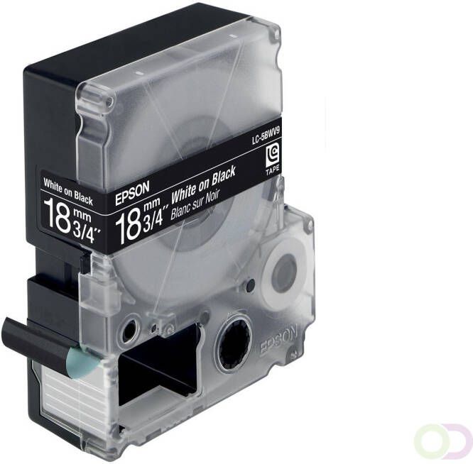 Epson label cartridge vivid lc-5bwv9 white black 18mm (9m)