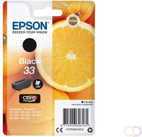 Epson Oranges Singlepack Black 33 Claria Premium Ink (C13T33314012)