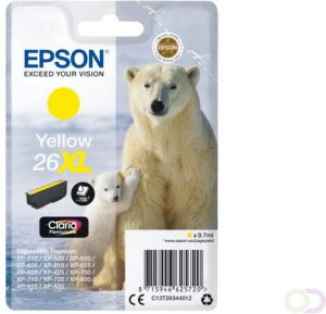 Epson Polar bear Singlepack Yellow 26XL Claria Premium Ink (C13T26344012)