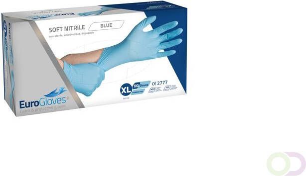 Office Handschoen Eurogloves nitril XL blauw 100 stuks