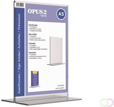 Europel Kaarthouder OPUS 2 T-standaard A5 staand acryl
