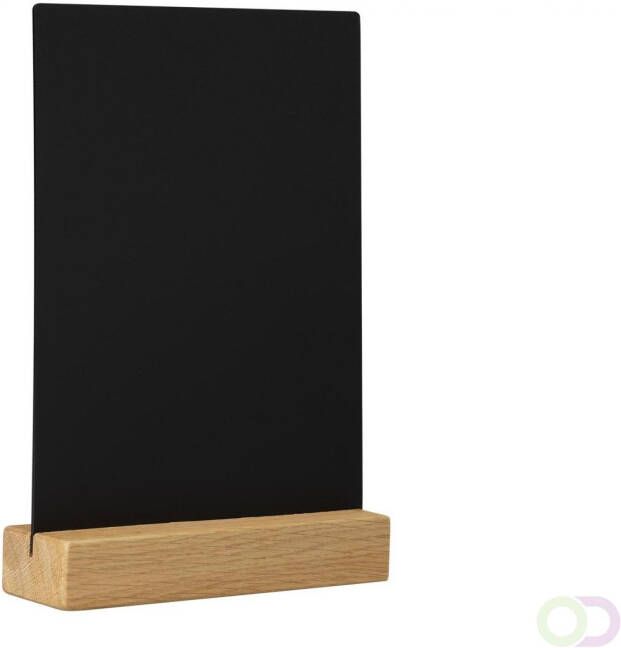 Europel Krijtbord met houten voet A5 *Met olie behandeld eikenhout *hoogwaardig acryl *dubbelzijdige presentatie *Verkrijgbaar i